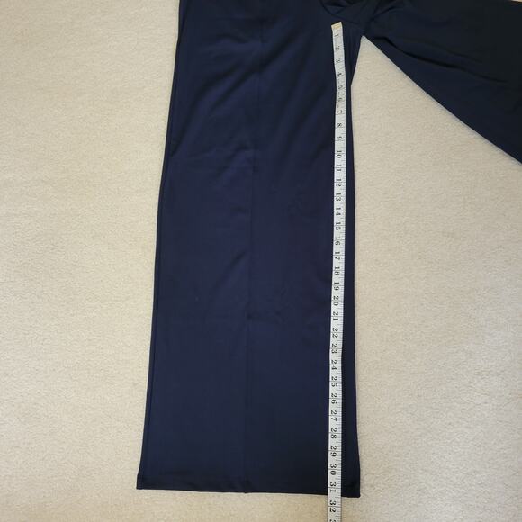 NWT Old Navy L Powersoft Go Dry Pants Wide Leg High Rise Flat Front Pull On Blue - Picture 9 of 14